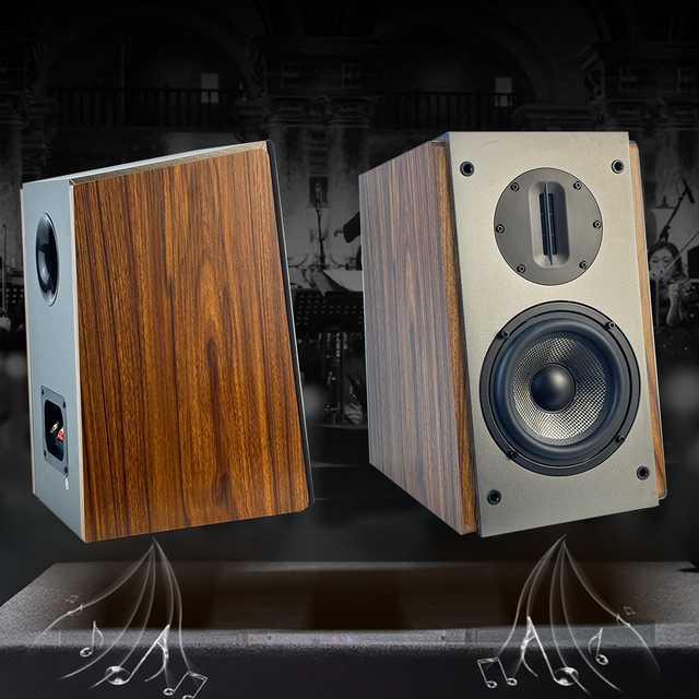 SAMTRONIC 5.25 Inches Passive Bookshelf Speaker Wooden 160W Studio Monitor Speakers for TV Computer Desktop Hifi Home Theater