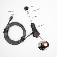 Câble d'extension allume-cigare robuste 18AWG 12V 24V mâle-mâle avec interrupteur pour camping-car et camping