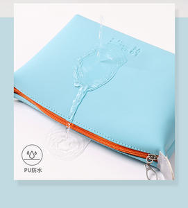 حقيبة مستحضرات تجميل قابلة للطي على شكل زلابية ملونة لطيفة للسفر جديدة حقيبة مستحضرات تجميل مقاومة للماء غير لامعة من الجلد الصناعي حقيبة أدوات تجميل - Product Image 5