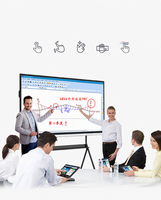 Tableau blanc interactif numérique intelligent à double système pour l'éducation et les entreprises, idéal pour les réunions d'entreprise