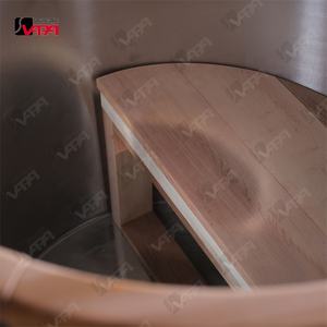 Vapasauna üretici tek soğuk buz dalma 304 # paslanmaz çelik astar ve PVC ahşap plastik buz dalma küvet - Product Image 5