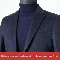 Costume de bureau personnalisé avec logo et marque, pantalon de mariage noir en laine respirant coupe ajustée pour homme grande taille, veste de blazer