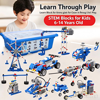 Blocs de construction de robots programmables, ensemble électrique éducatif 9686, plastique ABS, 40 pièces, jouet d'assemblage à engrenages variables pour garçons de 14 ans et plus