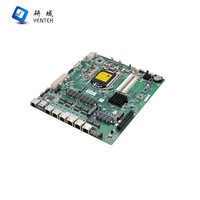 Carte mère industrielle Firewall Pfsense Intel LGA1155 B75 DDR3 SATA Single New 6 I226V LAN RJ45 HD VGA Win10/Linux
