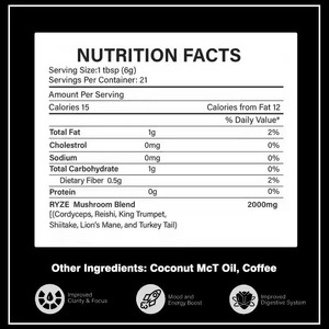 Mélange de café aux champignons avec Cordyceps, Reishi et Crinière de lion pour l'immunité, le renforcement cérébral, la concentration mentale et l'énergie - Product Image 6
