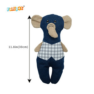 Famipet Custom grosir baru Denim hewan desain lembut boneka hewan peliharaan melengking mainan anak anjing berderit mainan - Product Image 2