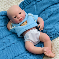 Réaliste 40cm Reborn Baby Dolls Full Silicone Chubby Body Dolls Veines de peau détaillées pour la thérapie et les collectionneurs