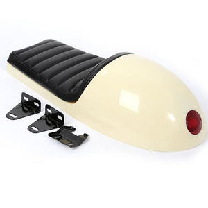 Siège de moto à coussin rétro Vintage, pour Cafe Racer, <span class=keywords><strong>selle</strong></span> à brouilleur, avec feu arrière - Product Image 1