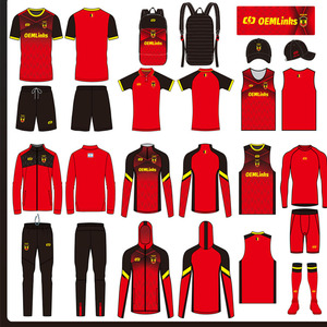 Ensemble de maillots de football personnalisés OEM pour équipe, en polyester léger, avec impression par sublimation, vêtements de sport pour l'entraînement - Product Image 1