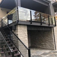 Balustrade de pont en acier inoxydable, balustrade en verre, avec pied monté, meilleur prix