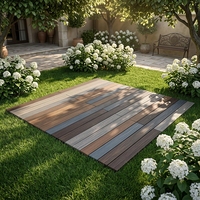BAOSHENG Revêtement de terrasse en WPC co-extrudé de style traditionnel - Interbloquant, étanche, résistant à l'usure, pour usage extérieur et intérieur