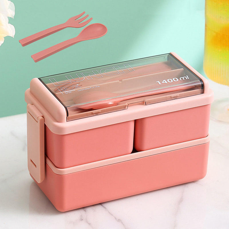 Pink double-layered compartments