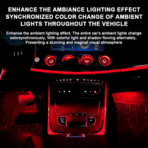 Gicoo Panneau lumineux LED d'ambiance pour l'intérieur de la voiture, double couche, en forme de brique de cristal, pour W213 W222 W205 X253 1994-2016 - Product Image 3