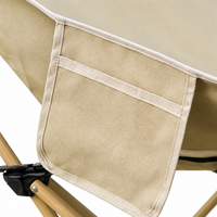 Chaise de camping pliante réglable à dossier haut en tissu Oxford 600D avec structure en acier