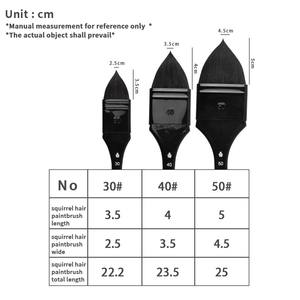 Set de Pinceles Profesionales Keep Smiling de Pelo de Rata Gris Mezclado con Pelo, Mango de Madera de Diferentes Tamaños, Color Negro - Product Image 3