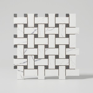 Piastrella a Mosaico Bianca Viena 30x30 Cm Rettificata Finitura Satinata Spessore 8,5 Mm - Product Image 1