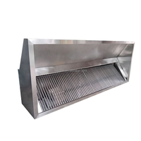 Hotte d'extraction murale ventilée en acier inoxydable pour cuisine de restaurant, faible bruit, haute efficacité, extraction d'huile
