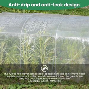 <b>Greenhouse</b> <b>Plastic</b> Sheeting 6.5 X 19.6 Ft 6 Mil Clear UV Resistant Polyethylene Film For Farms And Gardens - Product Image 6