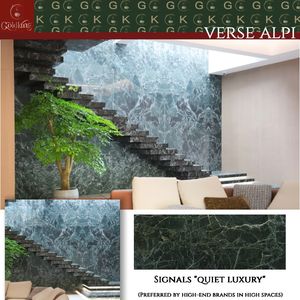 Escalera de Mármol Verde Alpi GOLDKING, Escaleras de Piedra Natural de Lujo con Vetas Dramáticas para Arquitectura de Alta Gama - Product Image 2