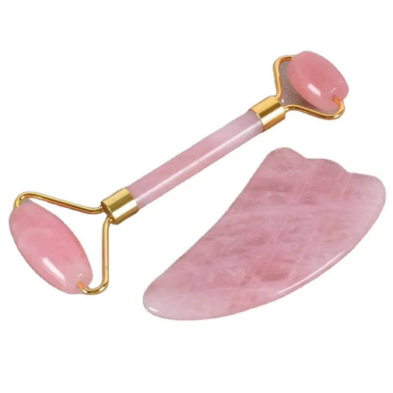 Custom 100% Natural Stone Rose Quartz Gua Sha Massage Tool Claw Shape Pink Crystal Gua Sha Scraping