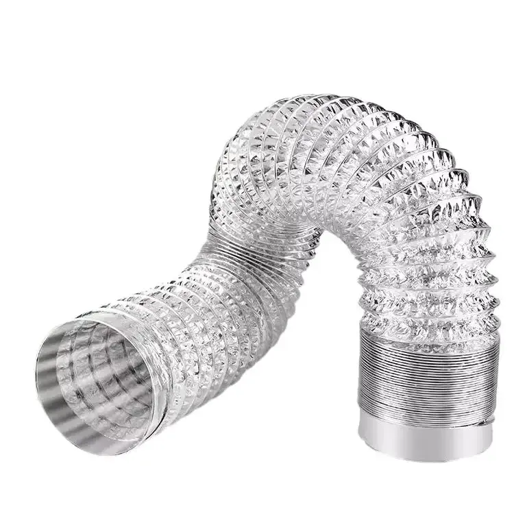 Factory Wholesale Hvac Air Ventilation Double Layers Non-Insulated Aluminum Foil Hose