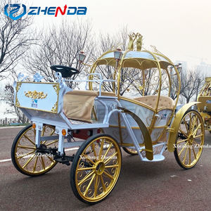 Cavallo di lusso europeo <span class=keywords><strong>Caleche</strong></span>/carrozza bianca del cavallo di nozze elettrico per la vendita/freno a cavallo - Product Image 5