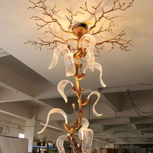 Lustre en cristal moderne de luxe <span class=keywords><strong>2023</strong></span>, style nordique vintage, LED, laiton doré, suspension en aluminium pour salle à manger, salon, hôtel, grand modèle - Product Image 1