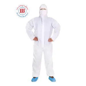 SF Chống Thấm Dầu Chống Bụi Phun Sơn Phòng Sạch Dùng Một Lần Coverall Suit