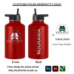 Frasco de vacío de acero inoxidable de doble pared personalizado de gran capacidad, 64Oz, botella de agua deportiva, logotipo personalizado, regalos de negocios portátiles - Product Image 3
