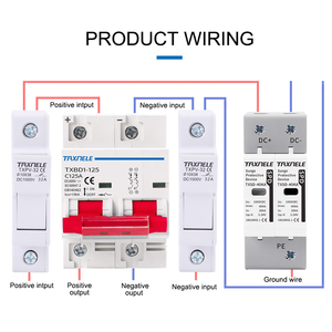Taxnele <span class=keywords><strong>DC</strong></span>ミニサーキットブレーカー 2P 600V 80A/100A/125A 太陽光発電システム用 保護スイッチ - Product Image 5