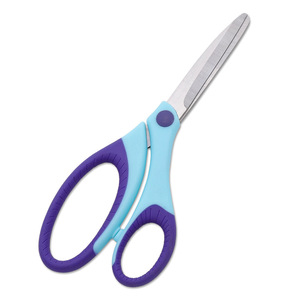 Office Scissors Stainless Steel Straight Head Blue Purple Home Use Paper Cutting - Product Image 3