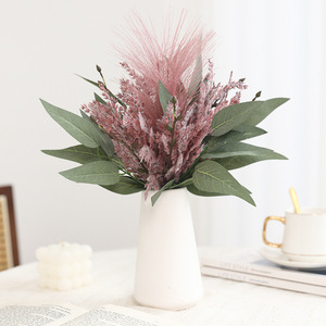 <b>Artificial</b> Reed <b>Bouquet</b> White Plastic Silk Flowers Long Lasting Home Decor Wedding Props - Product Image 2