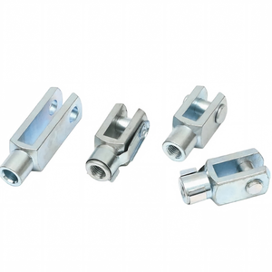 Clevis cylindrique léger DIN71752 en acier au carbone usiné avec fourche et goupille antirouille pour pièces de machines - Product Image 1