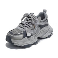 Baskets décontractées rétro à semelle épaisse, respirantes, à lacets, rehaussantes et légères pour femme, printemps/automne, style Dad Shoes, best-seller