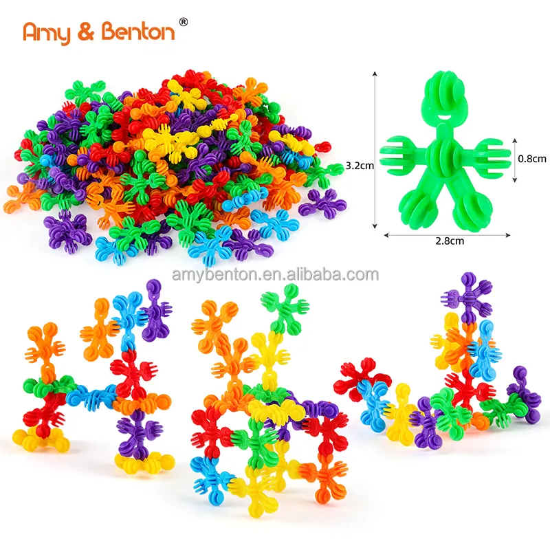 STEM Building Small Puzzle Toys Bunte Anschluss blöcke Kindergarten STEM & Preschool Tischs pielzeug für Kinder Jungen und Mädchen