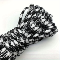 Cordon de corde rond noir et blanc Cordon de corde élastique rond en nylon spandex