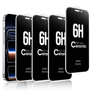 Protection d'écran en céramique mate anti-espion en <span class=keywords><strong>film</strong></span> souple Nano PET incassable de fabrication OEM pour iPhone 17 16 15 14 Pro Max - Product Image 1