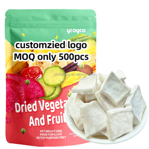 Ycoyco 50g Noix de <span class=keywords><strong>coco</strong></span> séchée par congélation FD en tranches 10-12mm Goût sucré Prête à consommer Emballage cadeau - Product Image 1