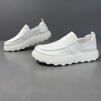 2026 Mocassins à enfiler à semelle épaisse en cuir pleine fleur ajourés pour homme, chaussures de sport décontractées respirantes