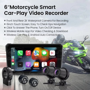 GreenYi DVR para Motocicleta de 6 Pulgadas 2K HD Cámara Inalámbrica con Apple CarPlay y Android <span class=keywords><strong>Auto</strong></span> GPS Navegación Portátil Dispositivo Impermeable IP68 - Product Image 2