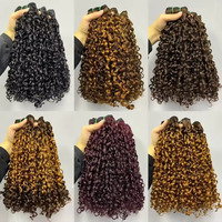 Rambut perawan belum diproses panjang rambut mentah untuk wanita harga pabrik grosir Pixie gelombang air keriting