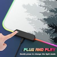 Tapis de Souris Gaming LED RGB Lumineux à Motif Personnalisé Scénique, Grande Taille, Durable, pour Bureau, en Gros, en Stock