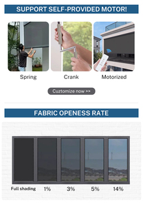 Tende a Rullo Verticali Motorizzate <span class=keywords><strong>Elettriche</strong></span> Impermeabili e Antivento per Esterni, Balconi e Pergole, con Tende Integrate Tuya, <span class=keywords><strong>Tapparelle</strong></span> Lisce - Product Image 4