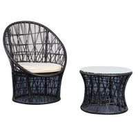 Café Chaises Tables Haute Qualité Patio En Aluminium Cadre Rotin Et Chaise Jardin Table Basse Ensemble Pas Cher En Plein Air Rotin Meubles