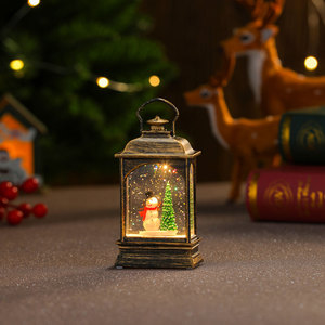 Nouveauté, lampe à vent en plastique rétro de Noël, étanche IP44, fonctionnant sur piles, ornement de table, lumière LED, cadeau de Noël pour enfants - Product Image 3