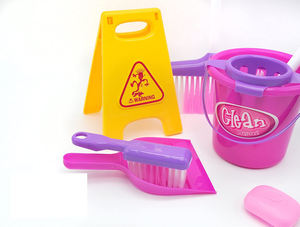 Ensemble de nettoyage pour enfants <span class=keywords><strong>chariot</strong></span> à jouets avec mini panneau de bureau <span class=keywords><strong>balai</strong></span> en plastique balayage jeu de rôle éducatif amusant pour les enfants - Product Image 4