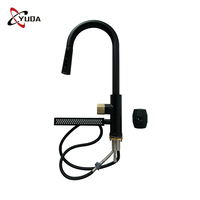 Robinets d'évier de cuisine à une poignée en acier inoxydable 304 Robinet d'évier de cuisine commercial avec pulvérisateur extractible