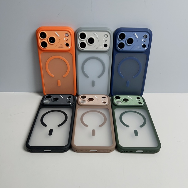 Fashion Simple Frosted Acrylic PC case for Iphone 17 16 15 Pro Max Skin-Friendly Heat Dissipation Magnetic Phone Cases