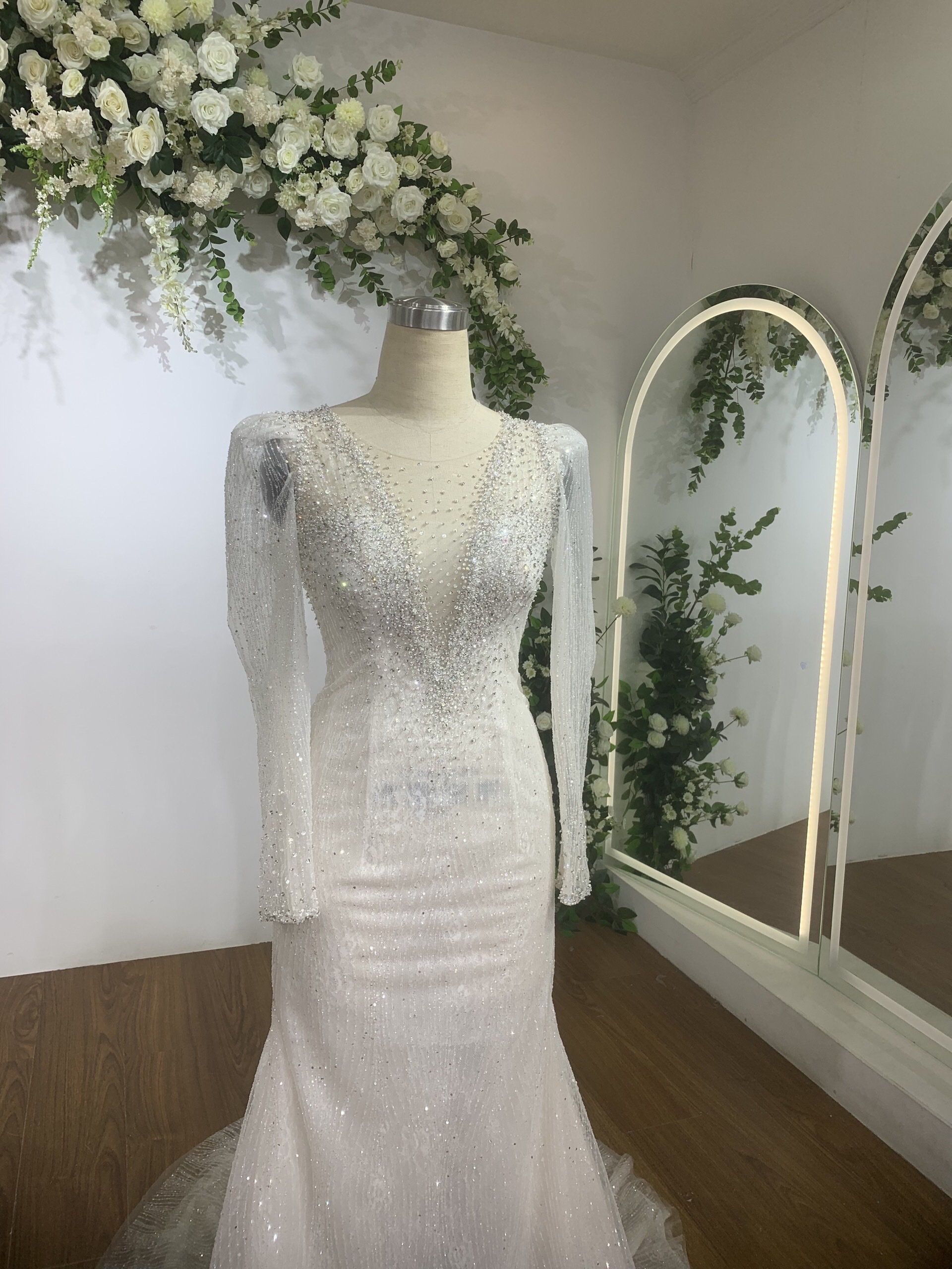 wedding dress mermaid two in one