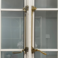 Ventana de arco francesa con rotura de puente térmico de aleación de aluminio, ventanas de doble acristalamiento para iglesias